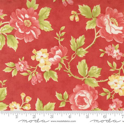 Stitched Red Floral Moda Fig Tree Mysite