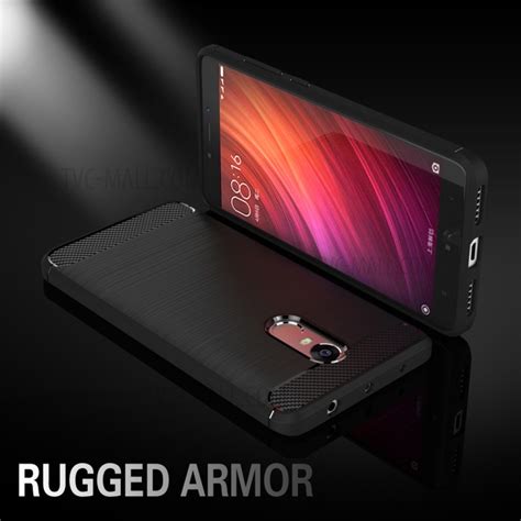 Shop Carbon Fibre Brushed TPU Case For Xiaomi Redmi Note 4 MediaTek