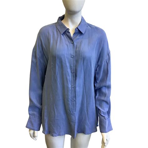 Staple The Label Womens Size 12 Long Sleeve Shirt Blue S