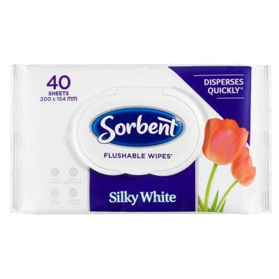 Sorbent Silky White Flushable Wipes Pack Adelaide S Finest