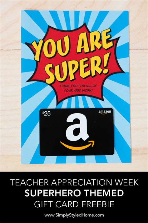 Superhero Teacher Appreciation Free Printables