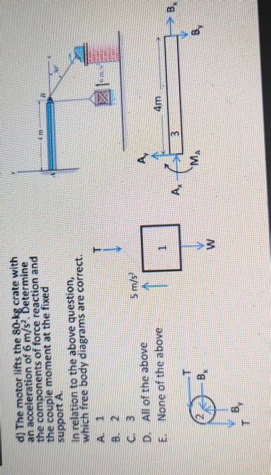 Solved Im D The Motor Lifts The 80 Kg Crate With An Chegg