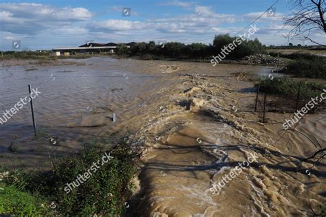 Corigliano Rossano Flooding Crati Calabria Due Editorial Stock Photo