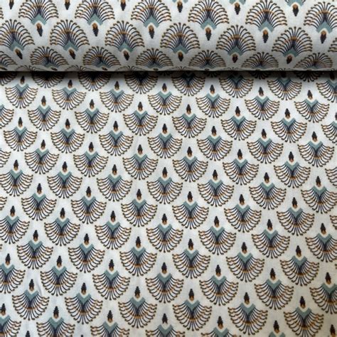 Tissu Chemisier Viscose Plume De Paon Naturel Tissu Fil Compagnie