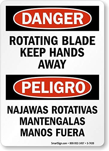 Danger Rotating Blade Keep Hands Away Peligro Najawas Rotativas