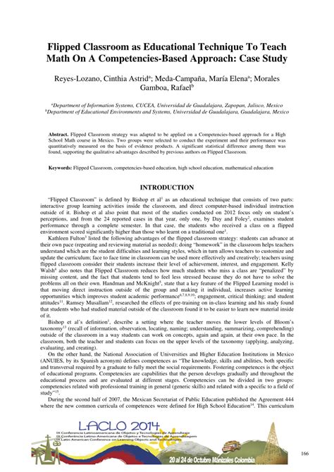 (PDF) Flipped Classroom as Educational Technique To Teach Math On A