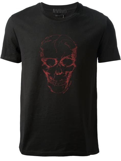 Alexander Mcqueen Skull Print T Shirt In Black For Men Lyst