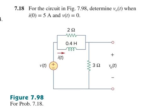 Solved 7 18 For The Circuit In Fig 7 98 Determine Vy T Chegg