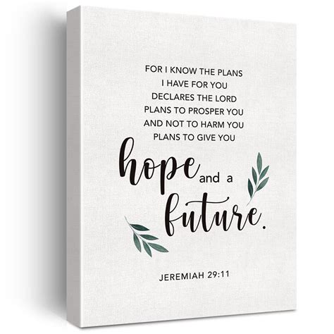 Bible Verse Wall Art Sign For I Know The Plans Jeremiah 29 11