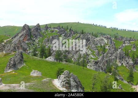 Landscape Of The Granite Forest On The Pastureland In Burqin County