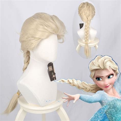 Wig Princess Elsa Wig Cosplay Wig Costume Wig White Blonde Braided Wig For Women Heat Resistant
