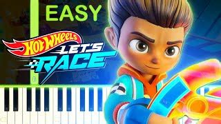 Hot Wheels Let S Race Theme Song EASY Piano Tutorial Chords Chordify
