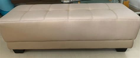 Beige Genuine Leather Ottoman Furniture Home Living Furniture