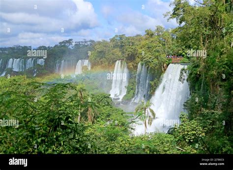 Panoramic View of Iguazu Falls at Argentinian side, UNESCO World ...