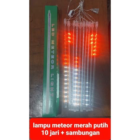 Jual Lampu Meteor Merah Putih Isi 10 Batang Shopee Indonesia