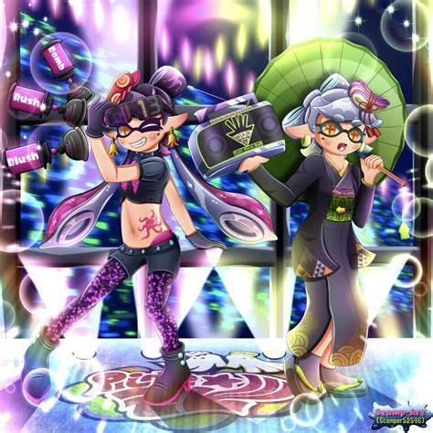 Splatoon Squid Sisters Callie Marie Splatoon Digital Art Canvas