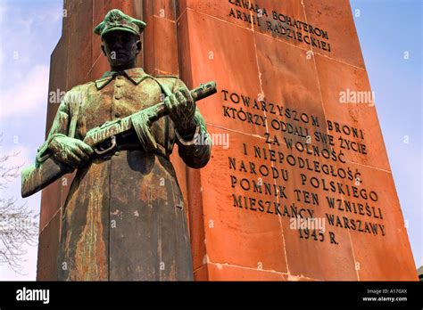 World War Two Memorial Warsaw Poland Stock Photo Alamy