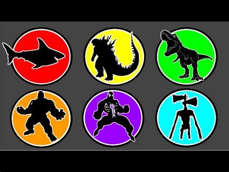 Godzilla Vs Siren Head Vs Hulk Vs Venom Vs Megalodon Vs T Rex YouTube