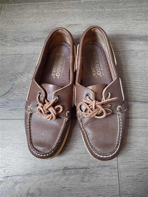 Vintage Sebago Docksides Leather Boat Shoes Loafers Mens Size Etsy