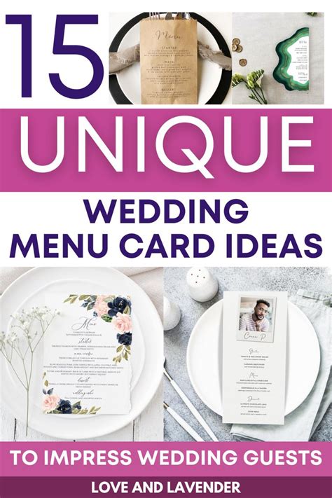 15 Unique Wedding Menu Card Ideas To Impress Wedding Guests Wedding