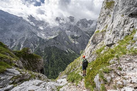 Climbers In Steep Terrain On The Way To Waxenstein Photo12