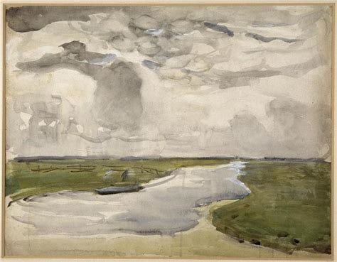 Meandering Landscape with River, 1906 - 1907 - Piet Mondrian - WikiArt.org