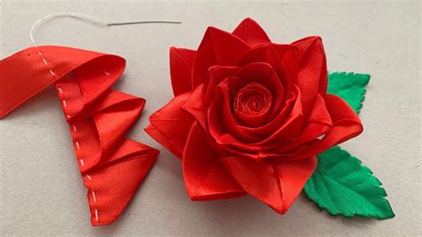 Diy Satin Ribbon Rose Flowers How To Make Ribbon Rose Ribbon Decoration Ideas Ribbon Hacks