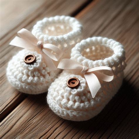 Adorable Crocheted Baby Booties