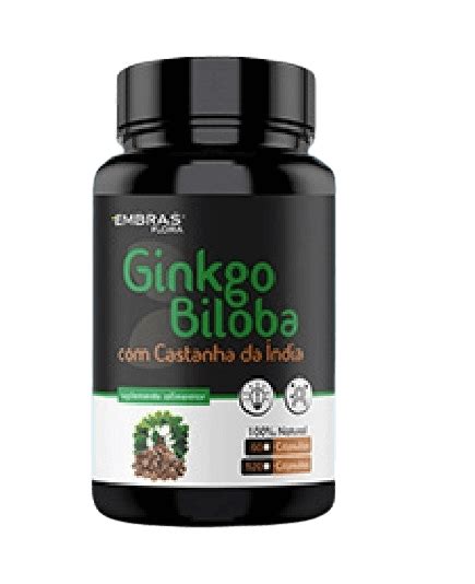 Ginkgo Biloba C Castanha Da India 60 Caps Embras Flora Natu Nutri