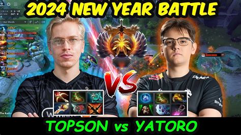 Topson Vs Yatoro 2024 New Year Dota 2 Heat Battle YouTube