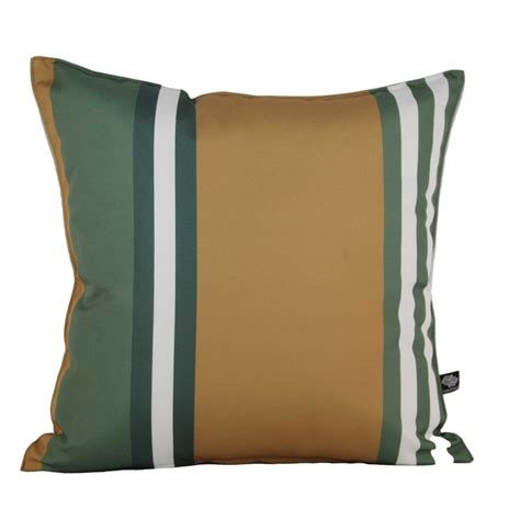 Coussin carré extérieur à rayures Vert 45x45 cm Leroy Merlin