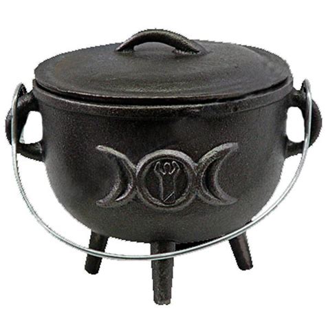 Cauldron Cast Iron Triple Moon 11cm Wicca Warehouse