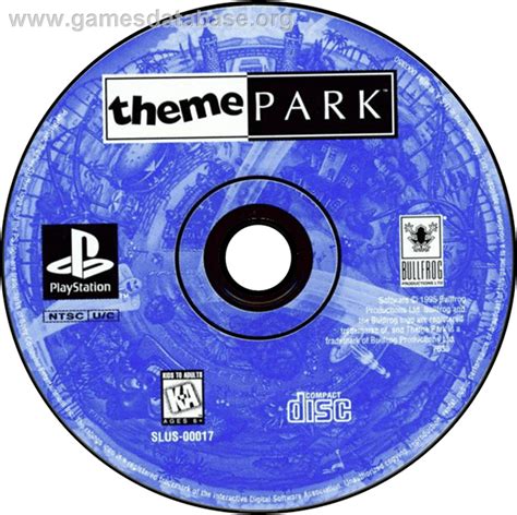 Theme Park Sony Playstation Artwork Disc