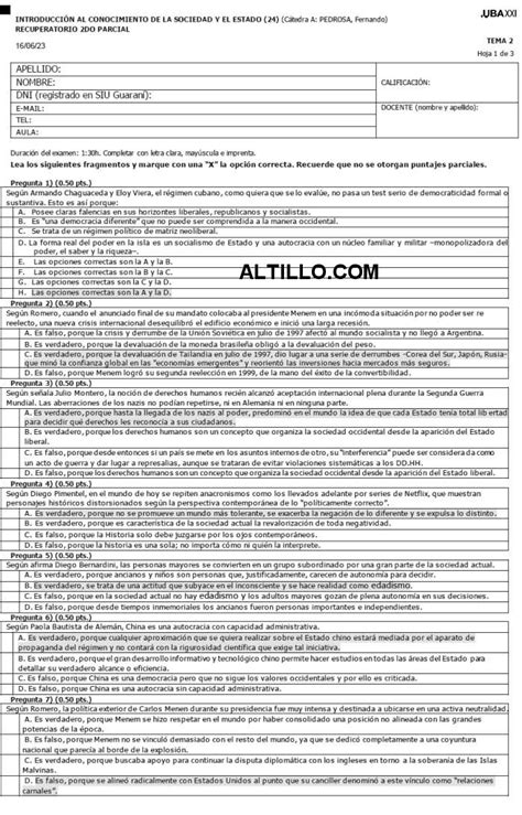2º Parcial I Sociedad y Estado 2023 UBA XXI