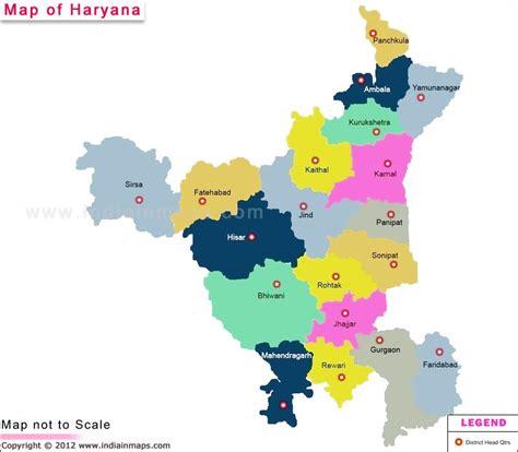 Haryana State Map Showing Its Political Features Get The Detailed