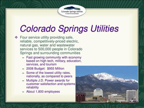 Ppt Colorado Springs Utilities Powerpoint Presentation Free Download