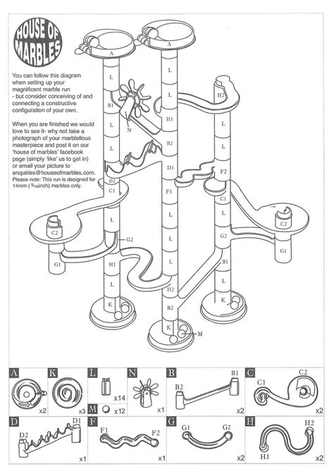 30 Piece Marble Run Instructions House Of Marbles Us