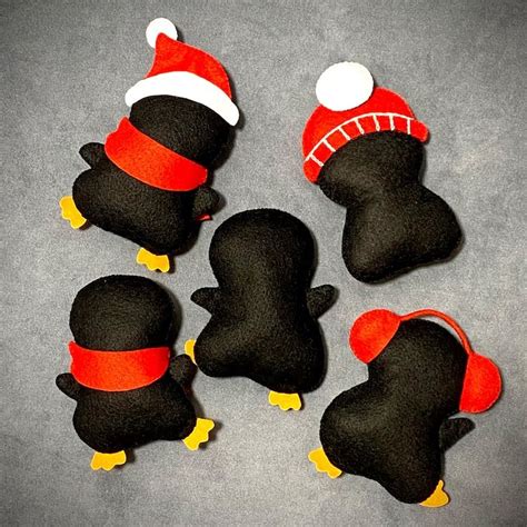 Felt Penguin Pdf Pattern Penguin Christmas Ornament Pattern Sewing