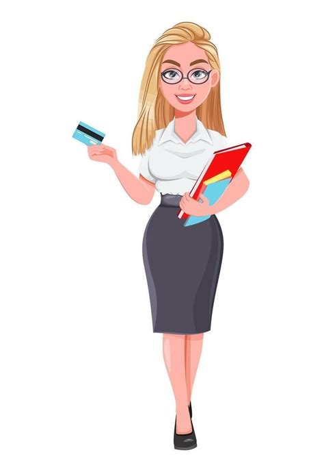 Beautiful Blonde Business Woman Vector Art At Vecteezy