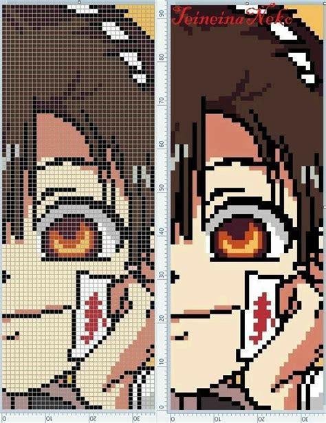 An Image Of Two Pixellated Images With The Same Face And Eye Color As Well