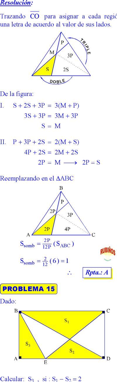 Áreas De Zonas Sombreadas MÉtodos Y FÓrmulas Ejercicios Resueltos Pdf Math Mathematics Geometry