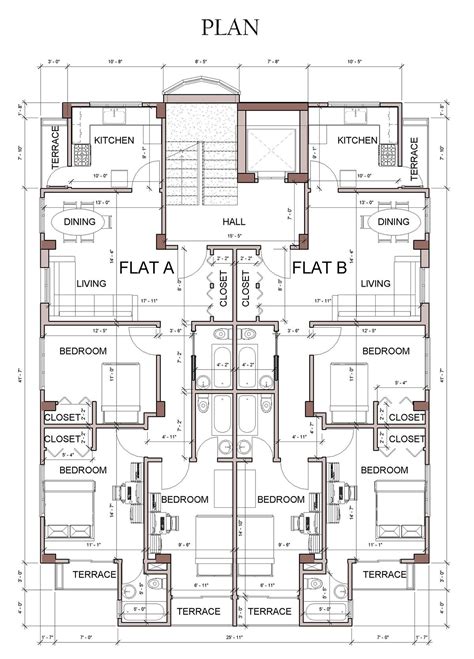 Apartment House Design Revit On Behance Floor Plan Design Bungalow