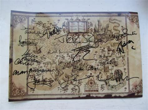 Harry Potter Marauders Map Signed Reproduction Autograph Photo Print A4