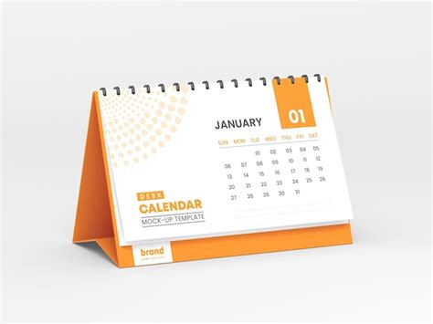 Modelo De Calendário De Mesa Horizontal Psd Premium