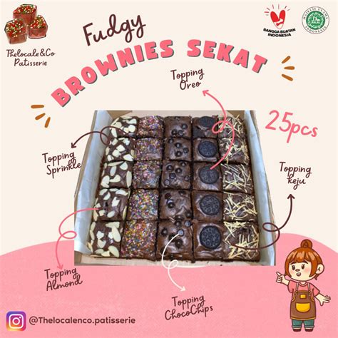 Jual Fudgy Brownies Sekat Premium Milk Chocolate Shopee Indonesia