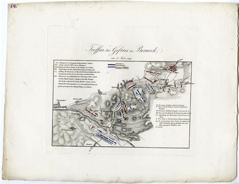 antique map battle  gefrees germany von rothenburg   anonymous