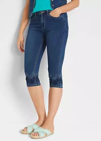 Stretch Cropped Jeans By Bonprix Bonprix