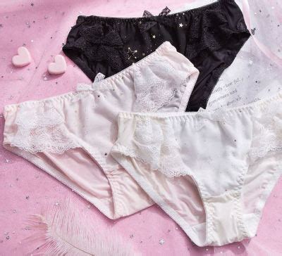 Cute Lingerie Star Gem Panties Satin Lace Panti Tumbex