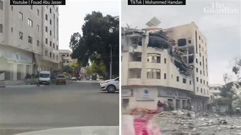 Gaza City before and after: footage shows destruction wreaked by war