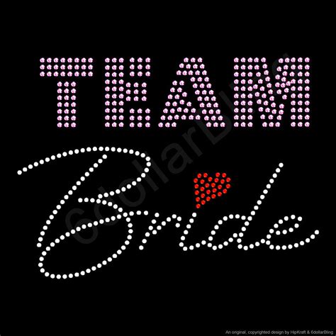 Team Bride Rhinestone Iron On Crystal Bling Hotfix Sparkle Etsy